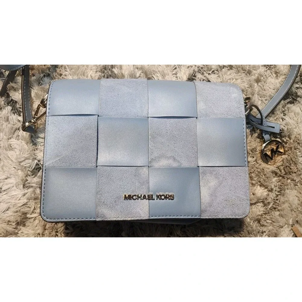 Michael Kors Crossbody Bag‎ Rare Checkered Blue